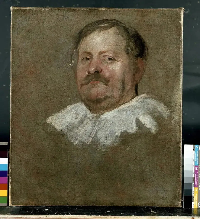 Miehen pää, jossa roikkuva hammasrauta - Antoine van Dyck