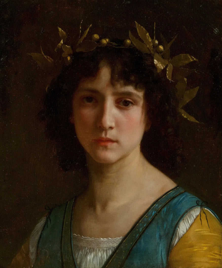Italialaisen pään laakerikruunulla - Bouguereau