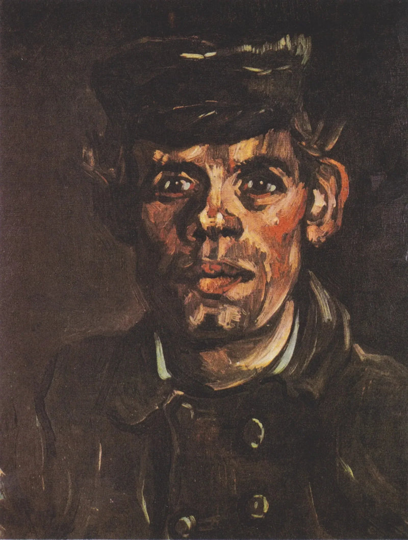 Nuoren maalaispojan pää lippalakilla - Vincent van Gogh