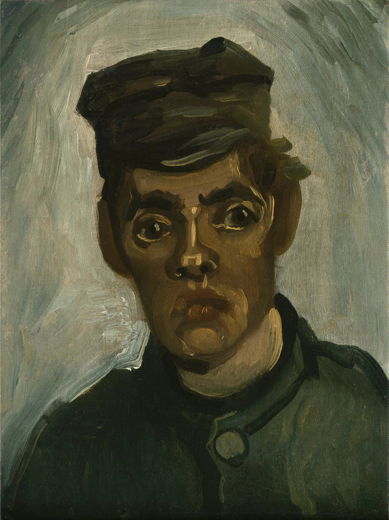 Nuoren talonpojan pää lippalakilla - Vincent van Gogh