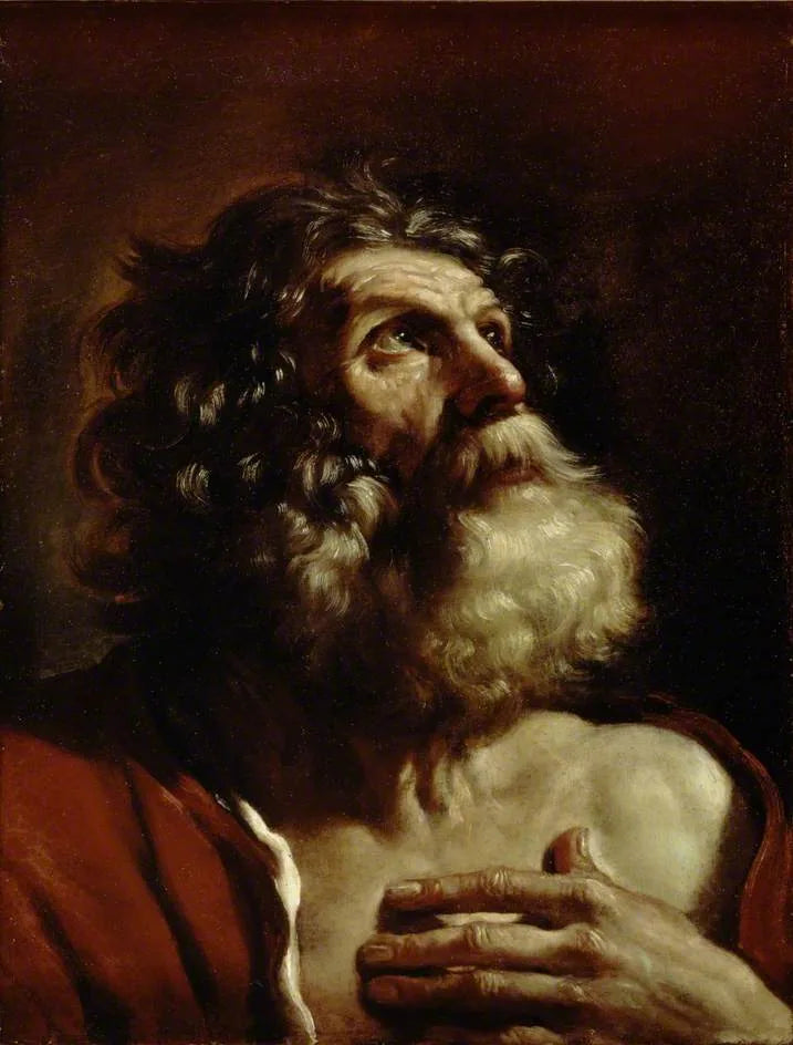Vanhan miehen pää - Guercino