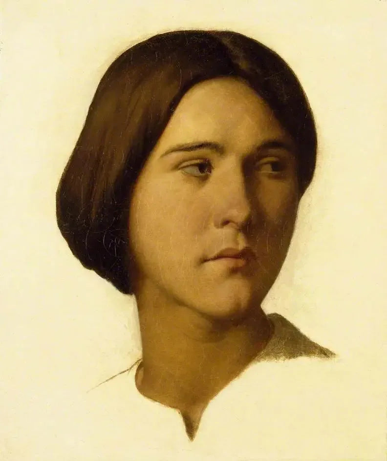 Nuoren naisen pää - Hippolyte Flandrin