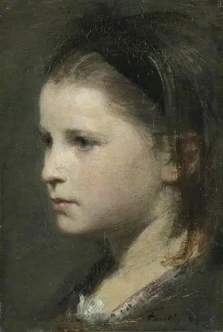 Nuoren tytön pää - Henri Fantin-Latour