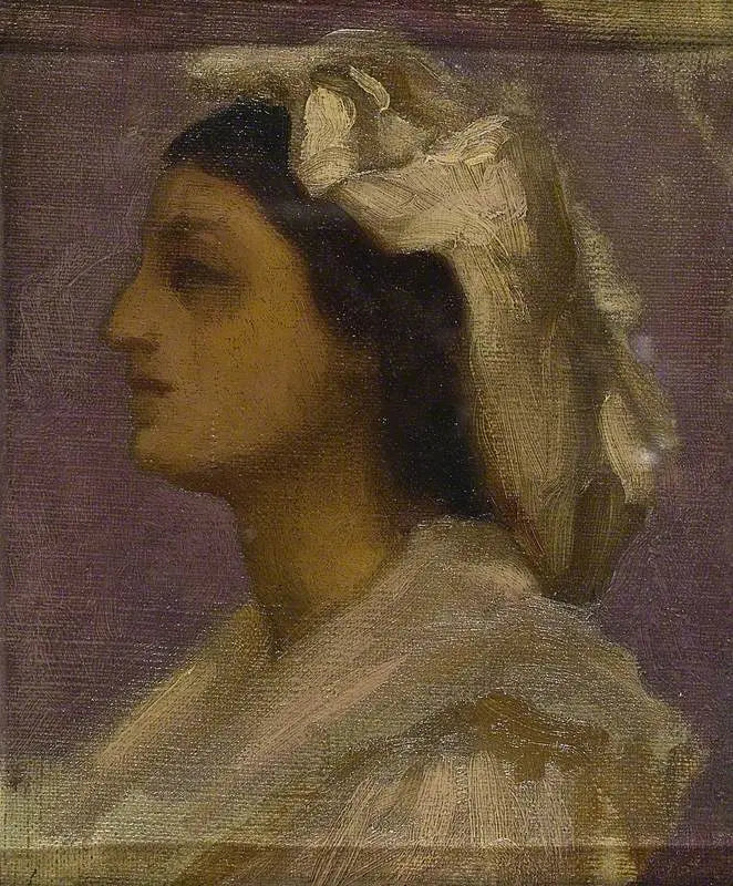 Nuoren italialaisnaisen pää (profiili) - Frederic Leighton