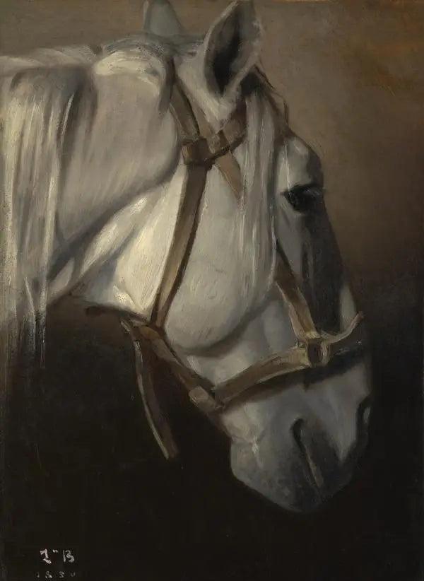 Valkoisen hevosen pää - Léon Bonnat