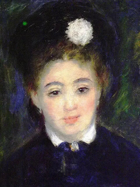 Mustan naisen pää - Pierre-Auguste Renoir