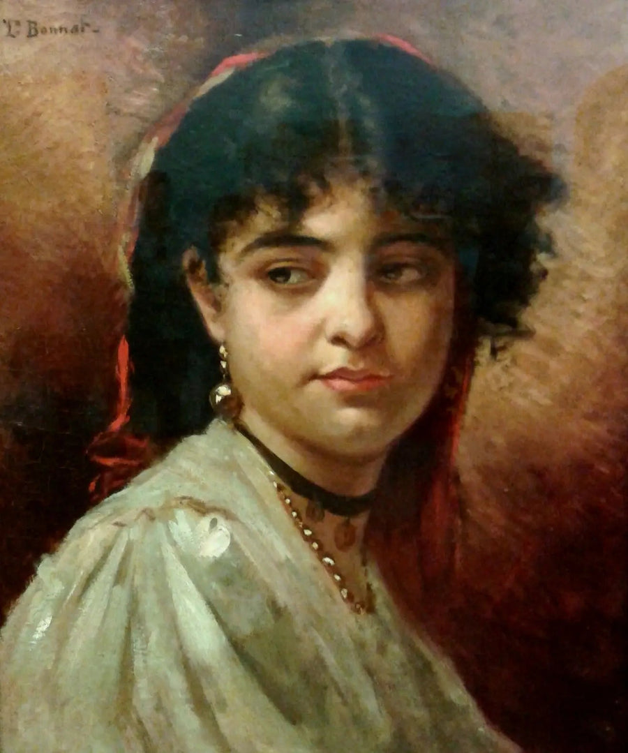 Naisen pää - Léon Bonnat