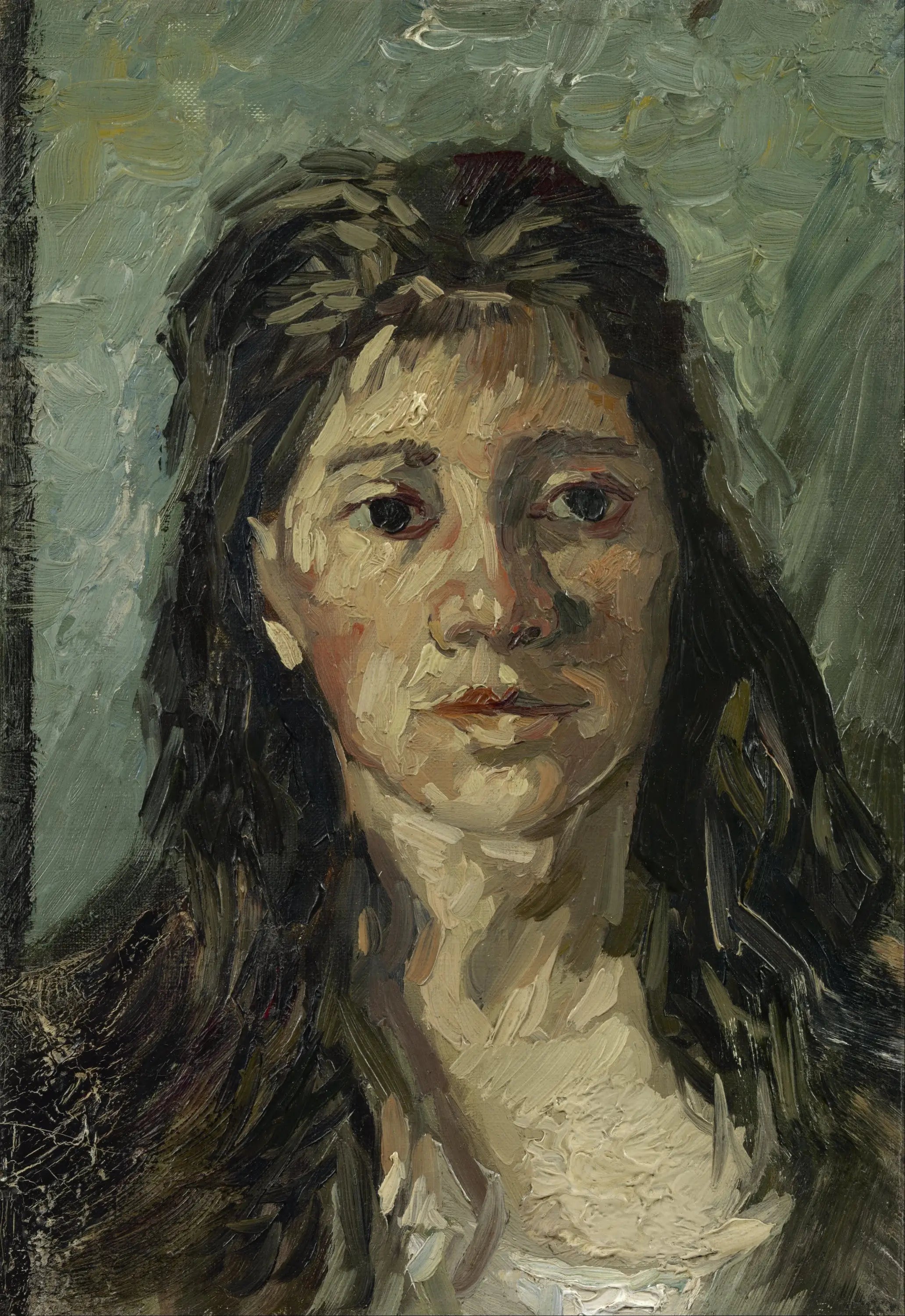 Reproduction du tableau « Tête de femme - Vincent van Gogh » par Alpha Reproduction en peinture à l’huile