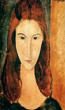Jeanne Hébuternen pää edestä - Amedeo Modigliani