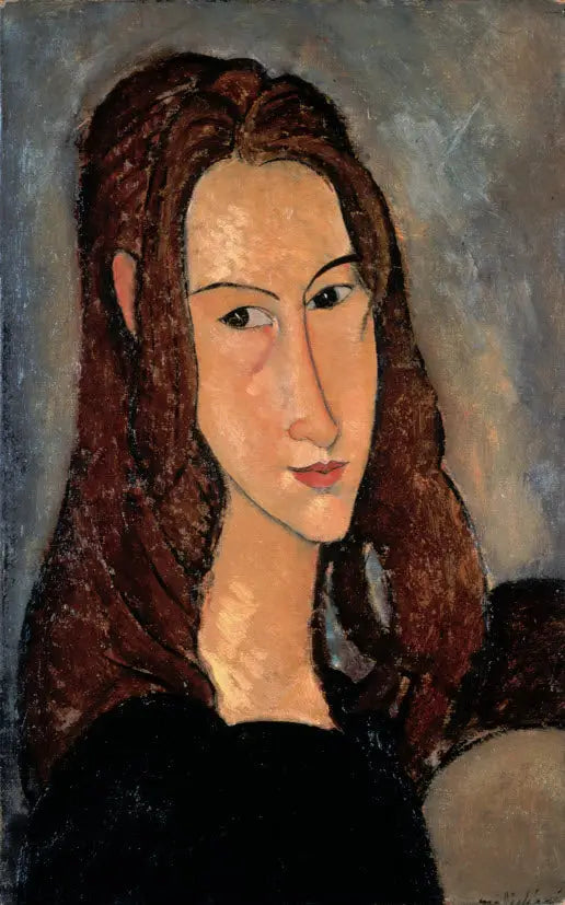 Jeanne Hébuternen pää oikealle - Amedeo Modigliani