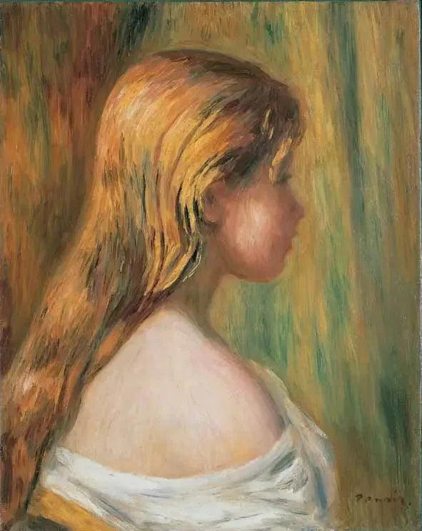 Nuoren tytön pää - Pierre-Auguste Renoir