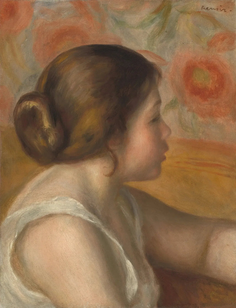 Nuoren tytön pää - Pierre-Auguste Renoir