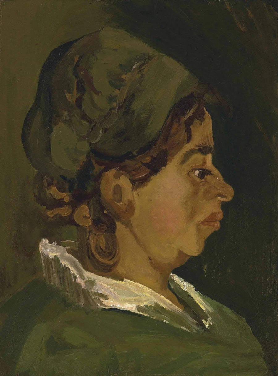 Maalaistytön pää: oikea profiili - Vincent van Gogh