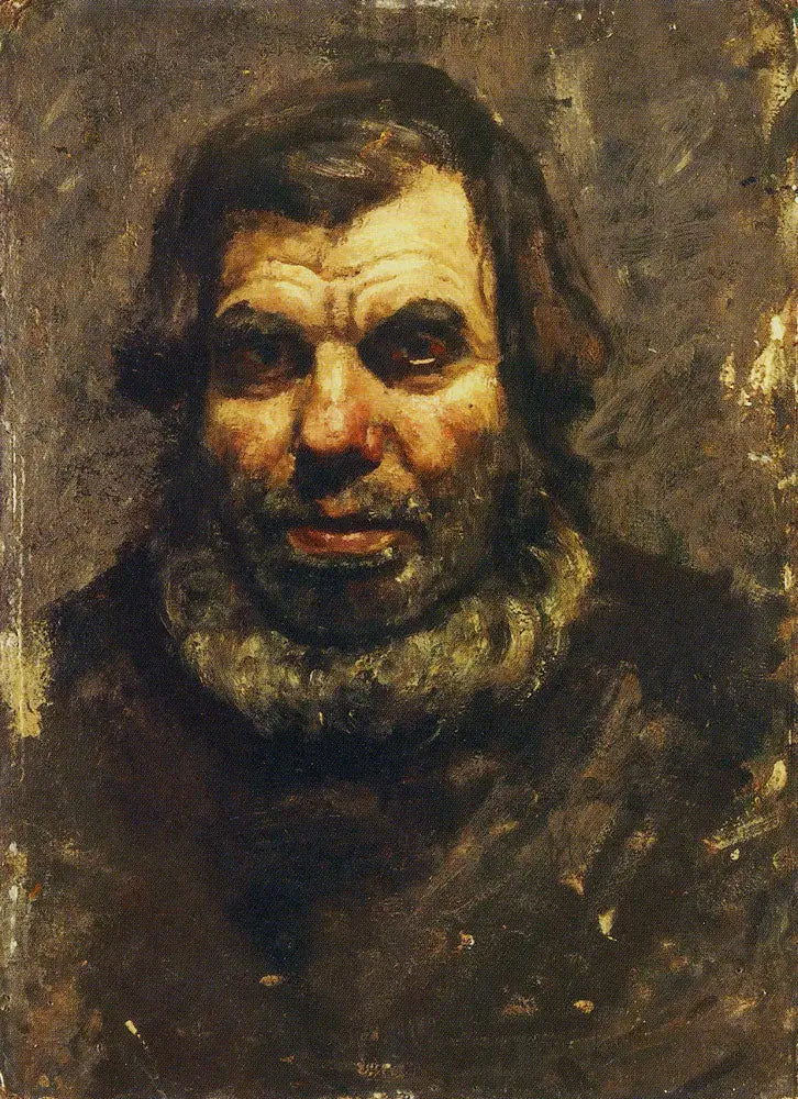 Partaista vanhuksen pää - Edvard Munch