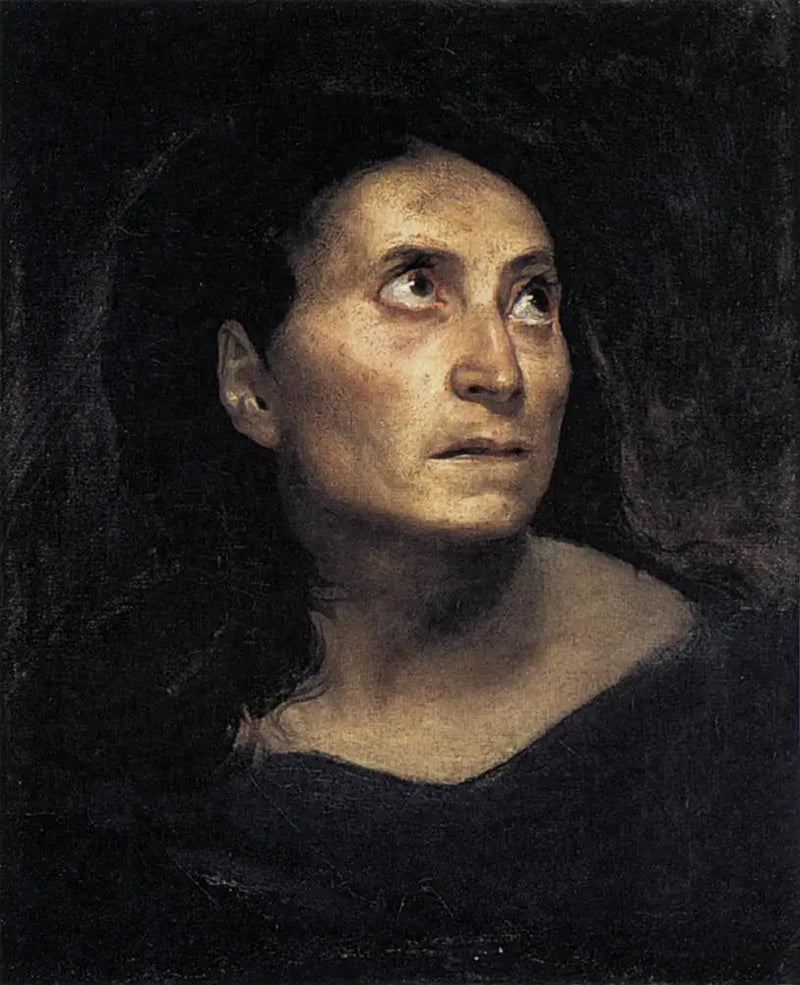 Vanhan naisen pää - Eugène Delacroix