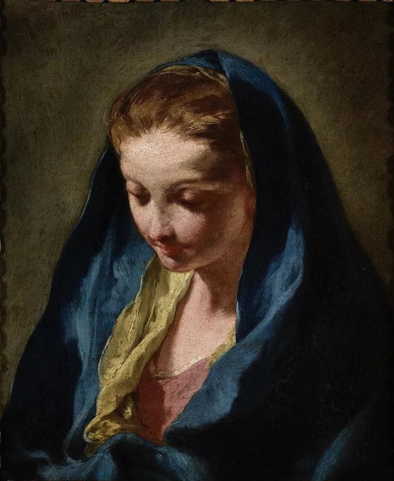 Neitsyt Marian pää - Giovanni Battista Pittoni