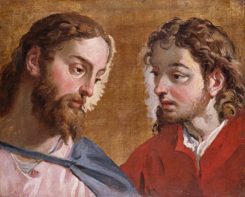 Kristuksen pää ja apostoli (Pyhä Johannes) - Sebastiano Ricci