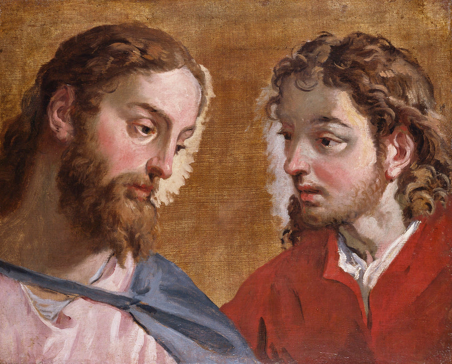 Kristuksen pää ja apostoli (Pyhä Johannes) - Sebastiano Ricci