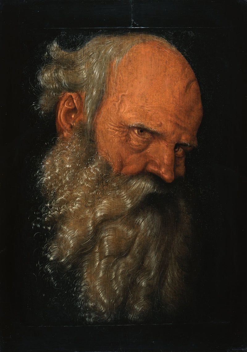 Vanhan miehen parrakas pää - Hans Baldung Grien