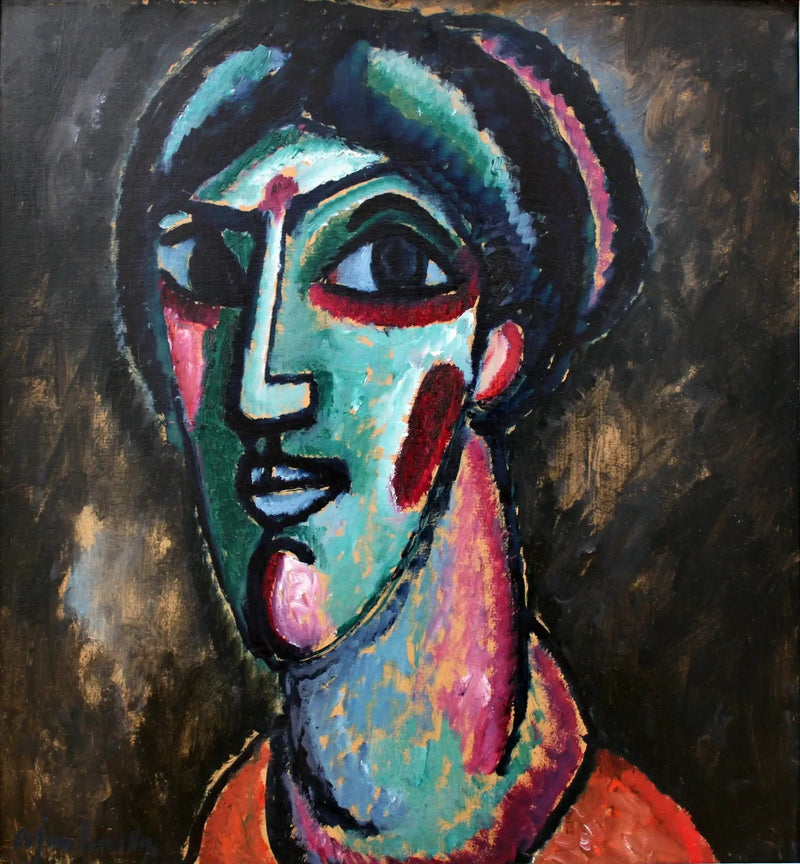 Musta ja vihreä pää - Alexej von Jawlensky