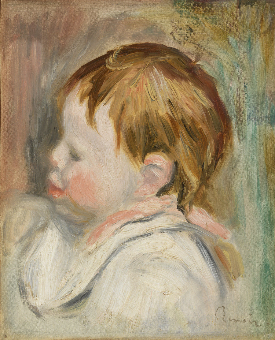 Vauvan pää (Lapsen pää, profiili vasemmalle) - Pierre-Auguste Renoir