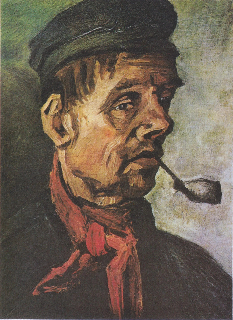 Miehen pää piippu suussa - Vincent van Gogh