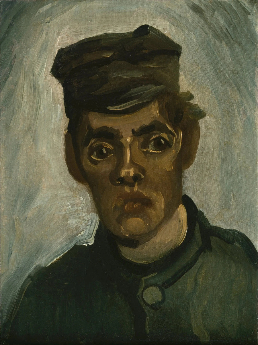 Nuoren talonpojan pää lippalakilla - Vincent van Gogh