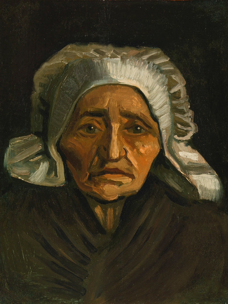 Maalaistytön pää valkoisessa huivissa - Vincent van Gogh