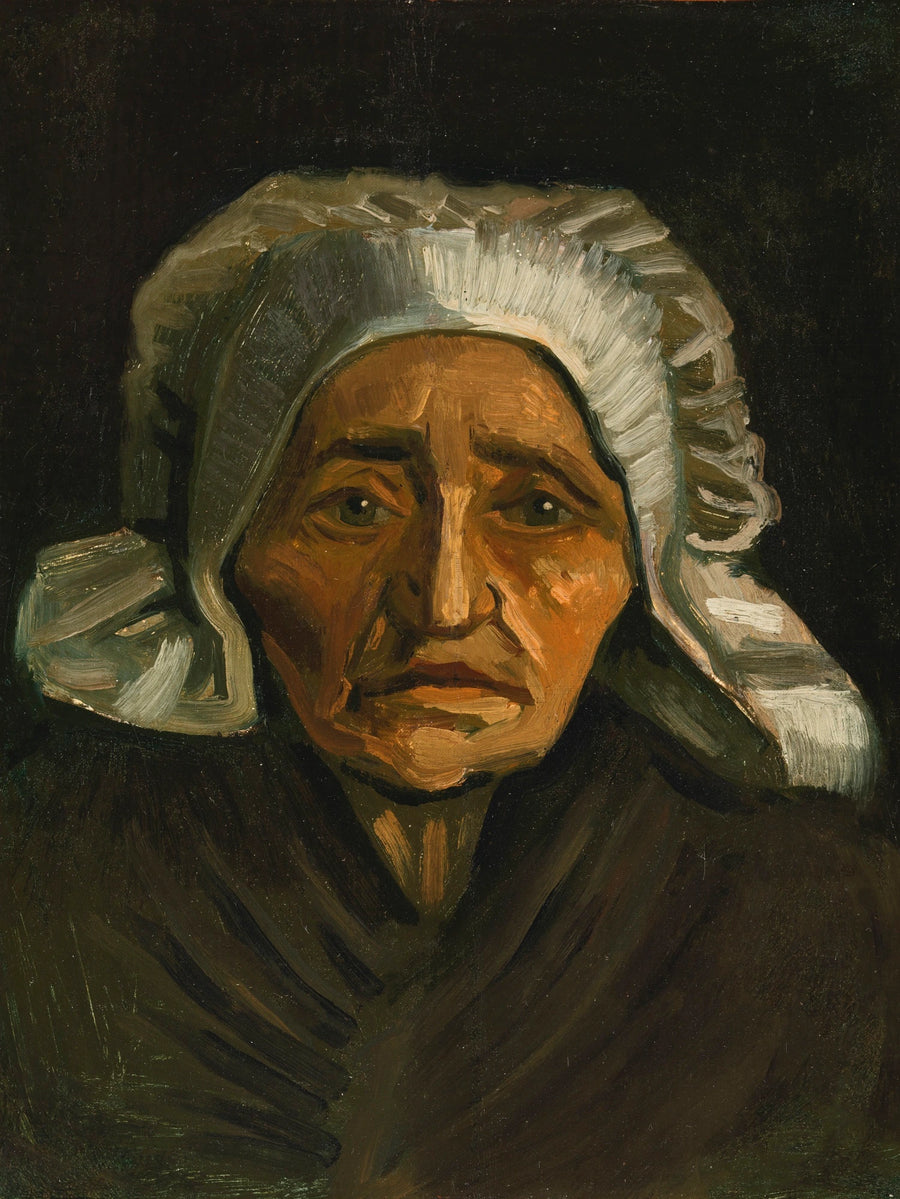 Maalaistytön pää valkoisessa huivissa - Vincent van Gogh