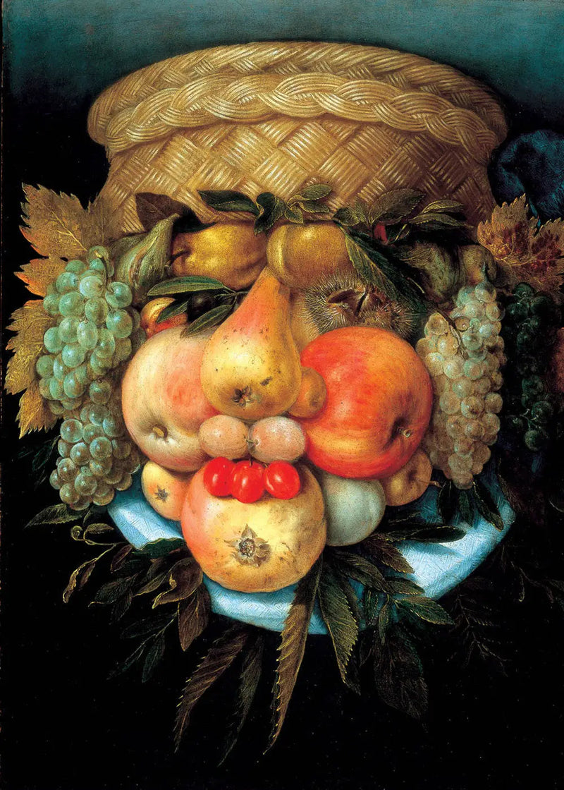 Käännettävä pää hedelmäkorilla - Giuseppe Arcimboldo