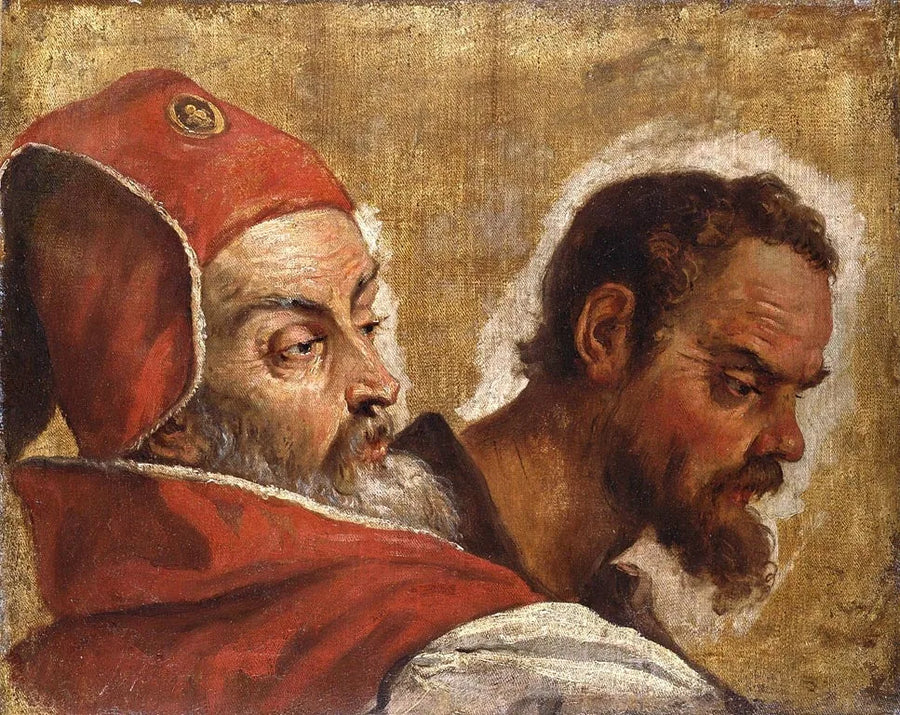 Kaksi miehen päätä: kirjoittaja tai fariseus ja apostoli? - Sebastiano Ricci