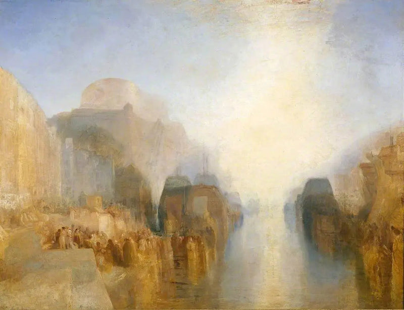 Brestin satama: Rannikkokatu ja linna - J. M. W. Turner
