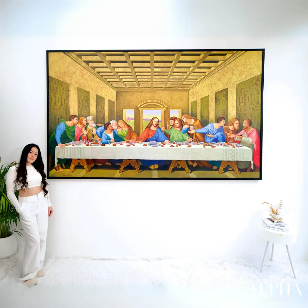 The Last Supper – Une réinterprétation du chef-d’œuvre de Léonard de Vinci par Master Apollon | 270 x 160 cm