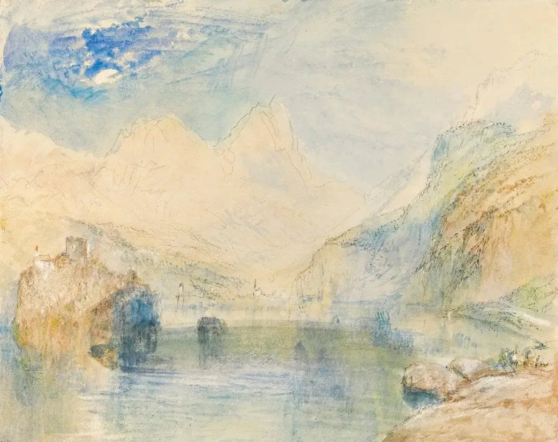 Lauerzersee Schwyzin ja Mythenin kanssa, Sveitsi - J. M. W. Turner