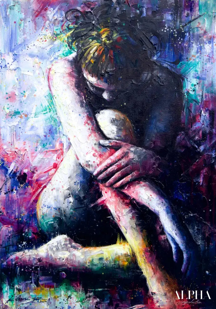 The Purple Girl - Kesorn | 50 x 70 cm Reproductions de tableaux à la peinture à l’huile