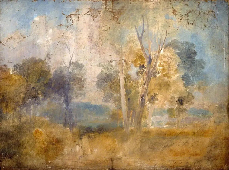 Thames näkyy puiden välistä, mahdollisesti Kew Bridge - J. M. W. Turner