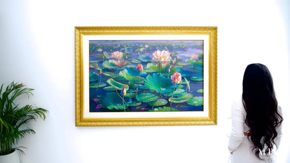 The Water Lilies II – Chaiyo | 160 x 100 cm Reproductions de tableaux à la peinture à l’huile