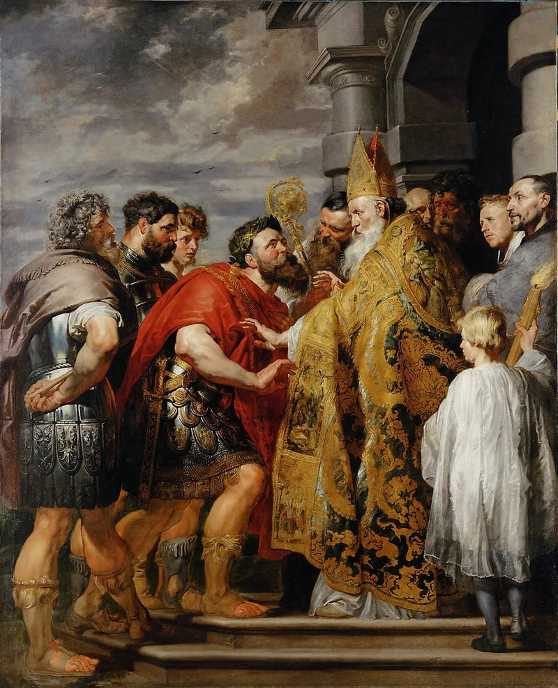 Théodose ja Pyhä Ambrosius - Peter Paul Rubens
