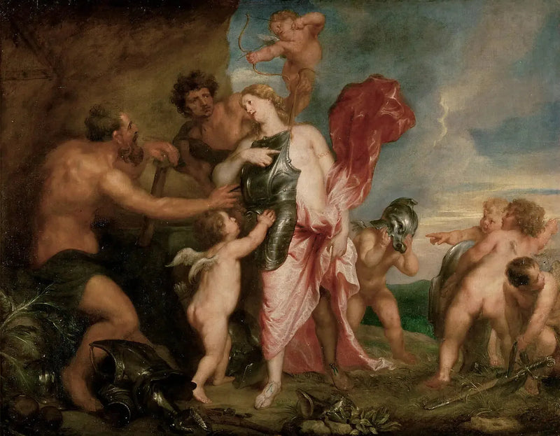 Thétis vastaanottaa Hephaisteelta aseet Achillesille - Antoine van Dyck