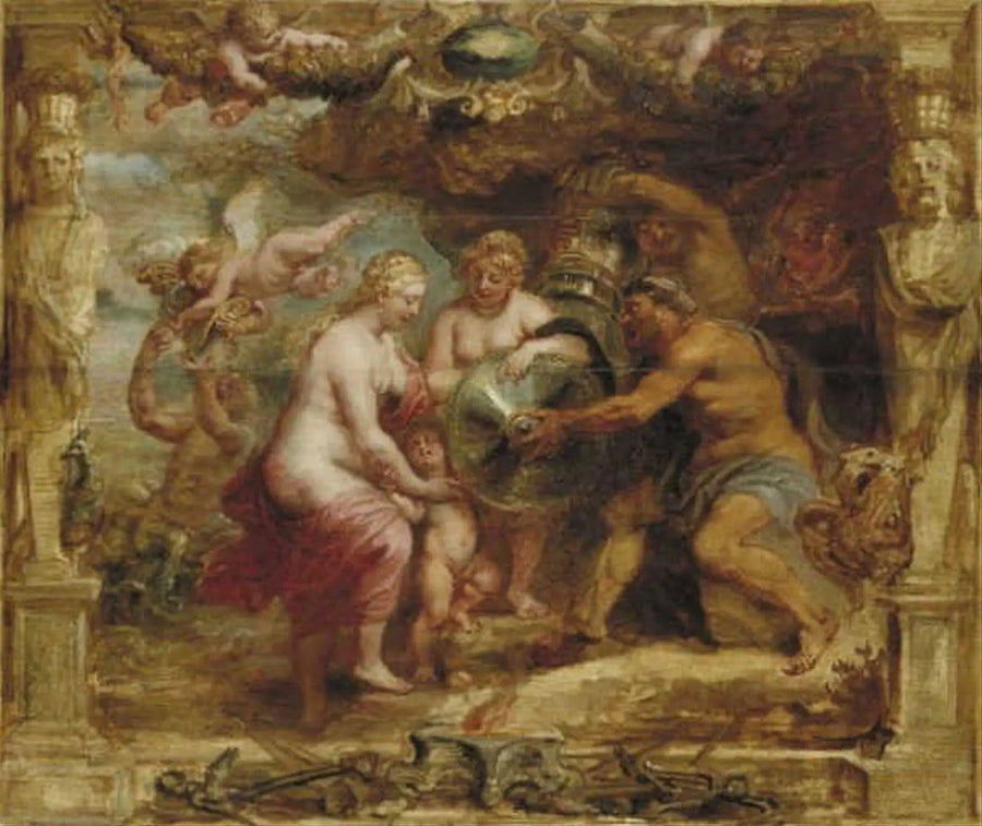 Thétis vastaanottaa Achilleen aseet Vulcainilta - Peter Paul Rubens