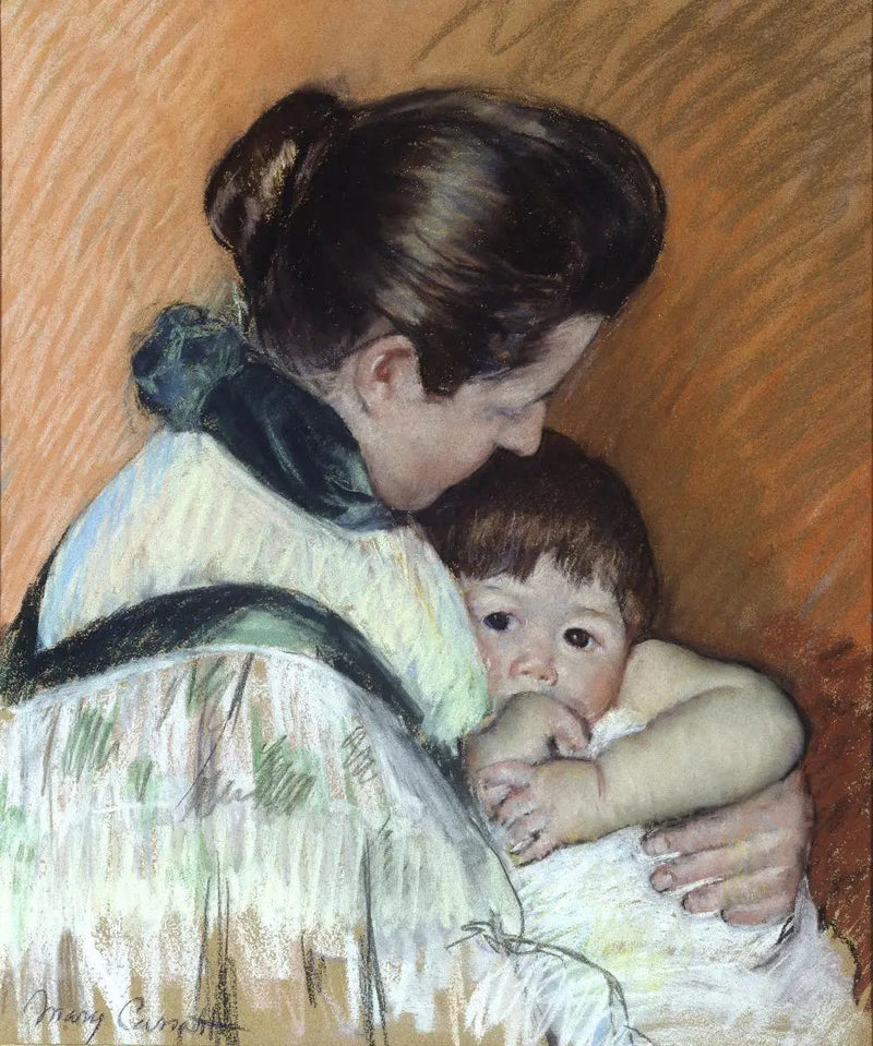 Thomas nukkuu ja imee peukaloaan - Mary Cassatt