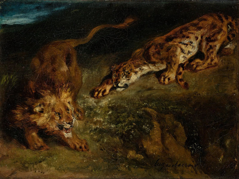 Tiikeri ja leijona - Eugène Delacroix