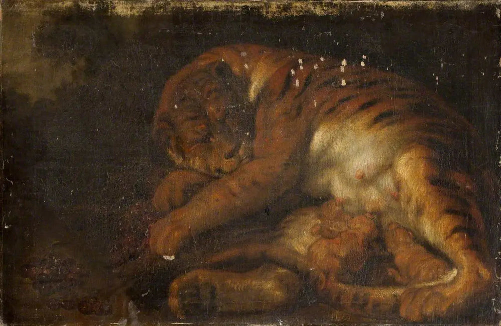 Tigresse et ses petits - Peter Paul Rubens image 1 copie de tableau peinte à la main