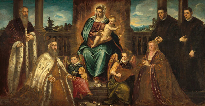 Le doge Alvise Mocenigo et sa famille devant la Vierge à l'Enfant - Le Tintoret