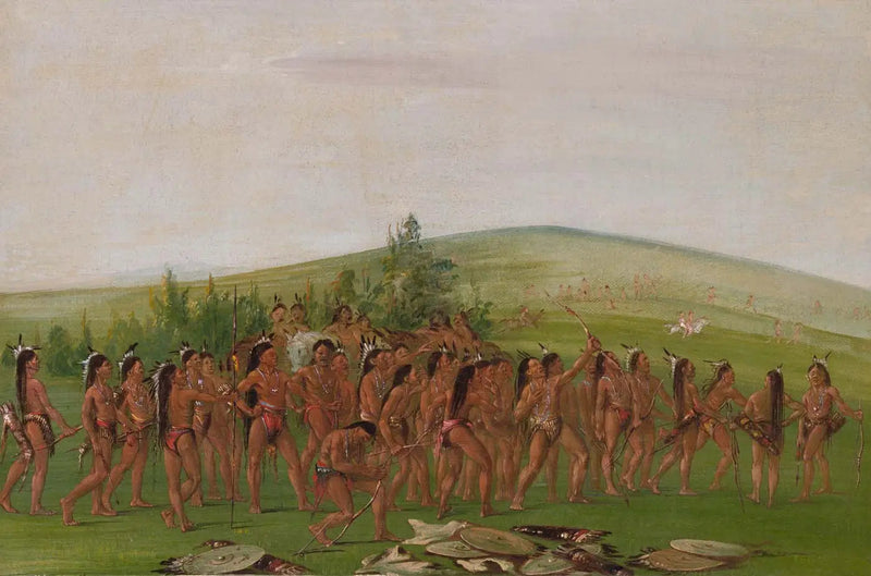 Mandanin jousiammunta - George Catlin