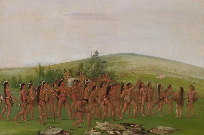 Mandanin jousiammunta - George Catlin