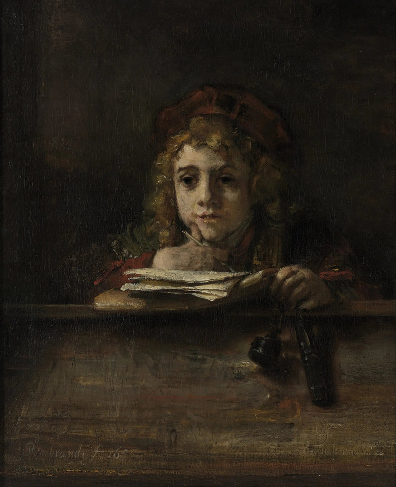 Titus työpöydällään - Rembrandt