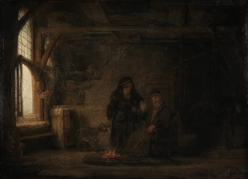 Tobias ja Anna pienen vuohen kanssa - Rembrandt
