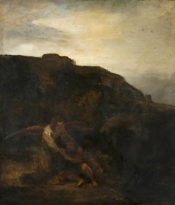 Tobie ja enkeli maisemassa - Rembrandt