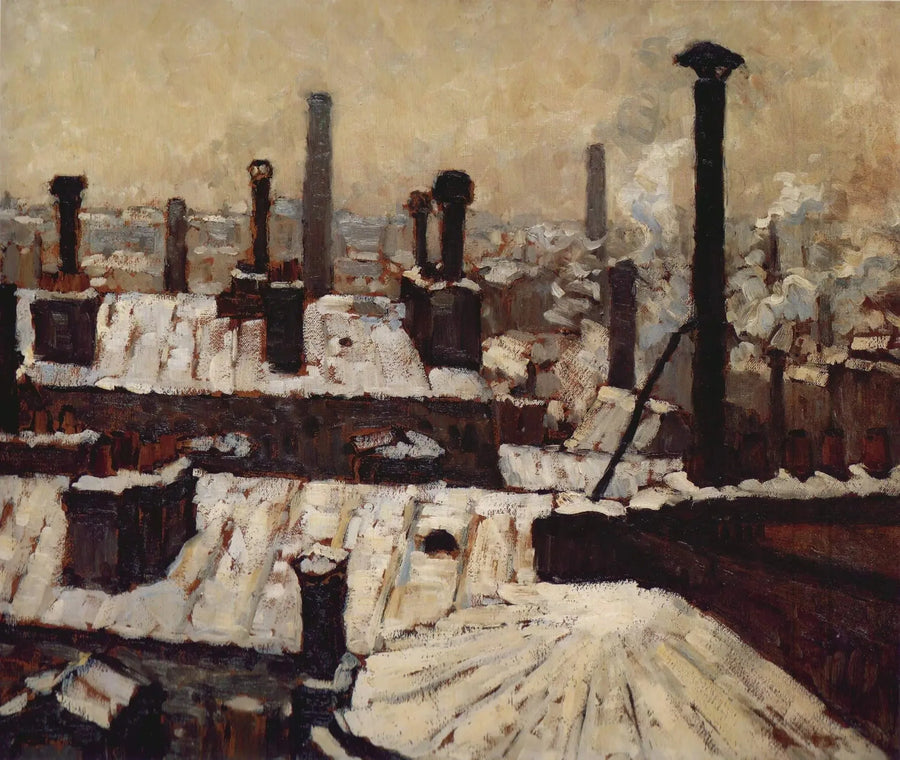 Lumiset katot, Pariisi - Gustave Caillebotte